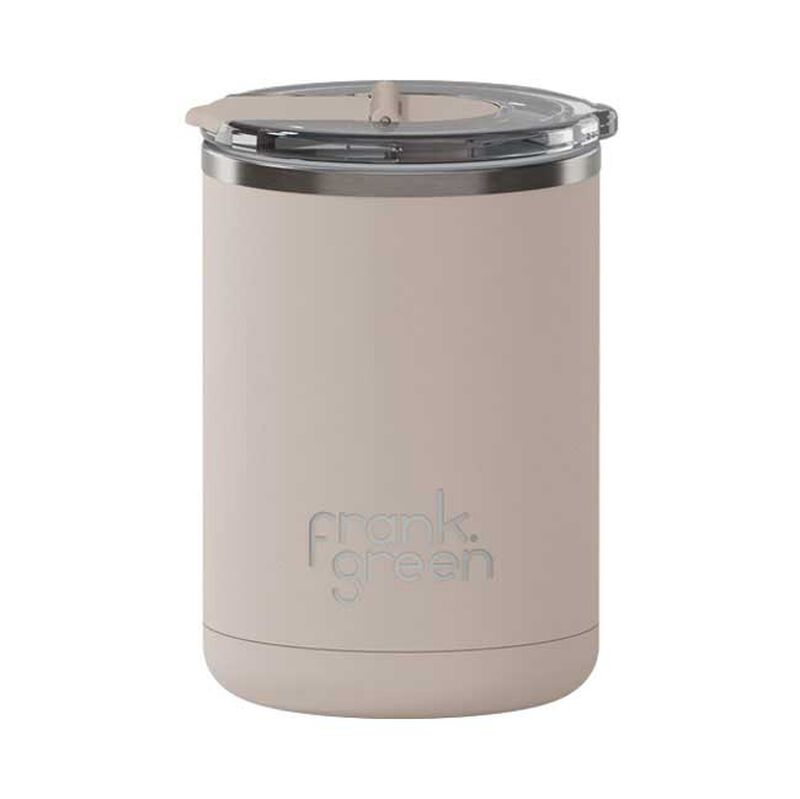 frank green 12oz Coffee Cup w Hinged Screw Lid Chrome Moon Dust image number 0
